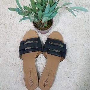 Neiman Marcus slide on sandals